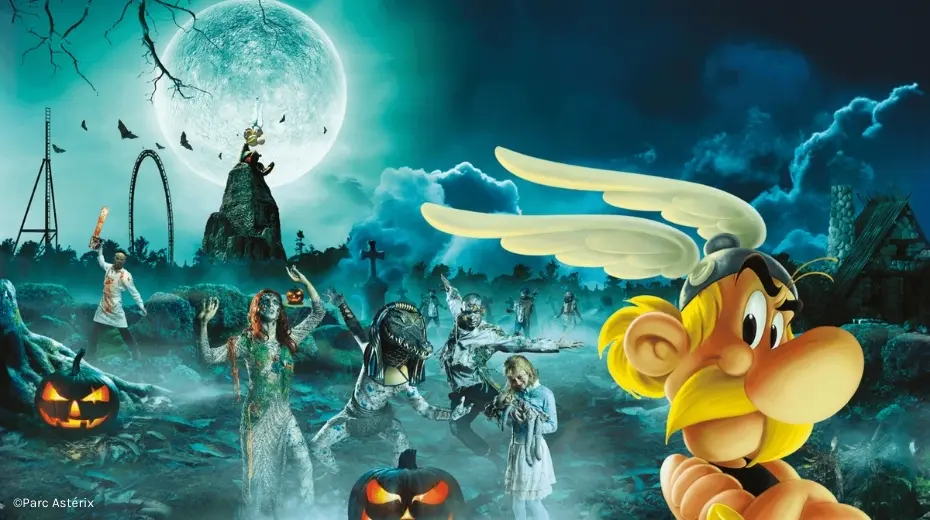 Ambiance Halloween et nocturne au Parc Astérix