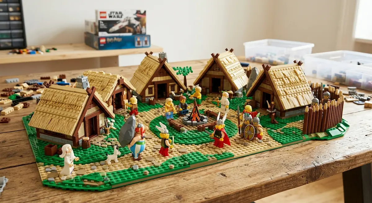 Construction en briques inspirée de l’univers d’Astérix et Obélix
