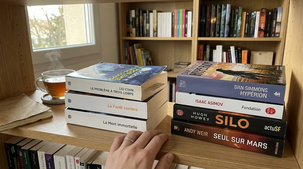 Pile de romans de science-fiction à lire après Le Problème à trois corps